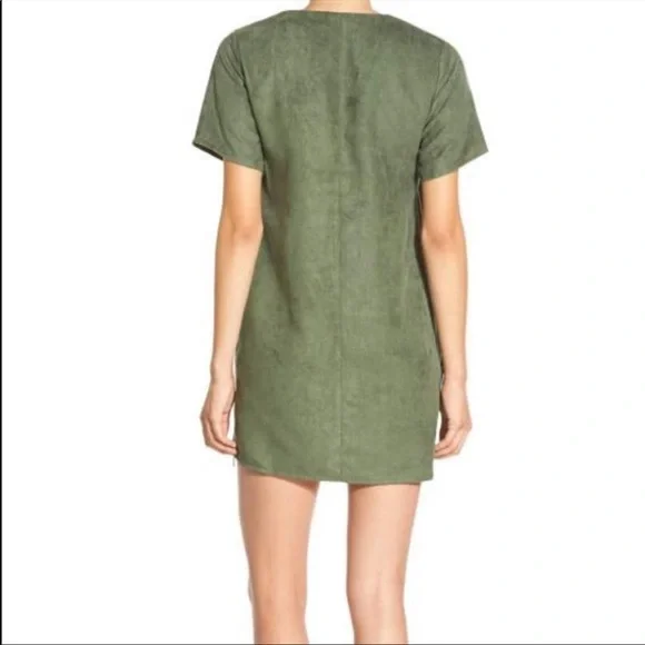 Green Missguided Suede Dress, 4 - Picture 3 of 13